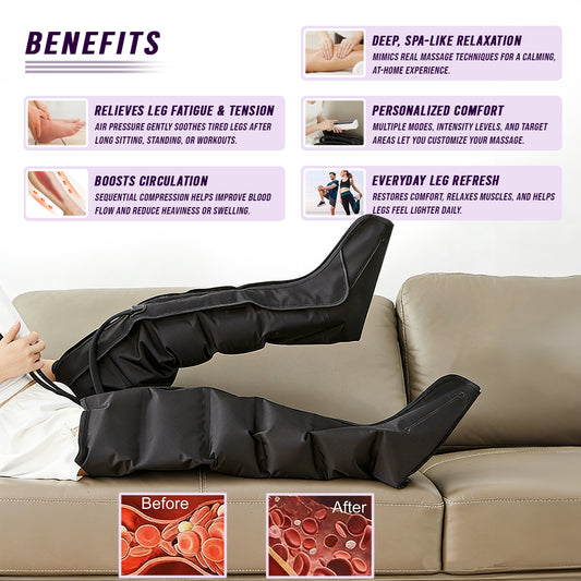 360° Air Compression Leg Massager for Foot & Calf