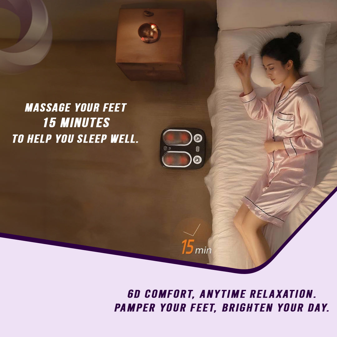 Stress & Pain Relief Foot Massager w/Heat- Deep Tissue, Circulation & Relaxing