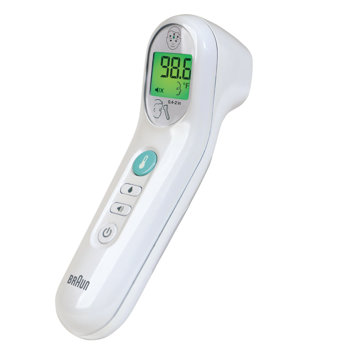Braun No Touch 3-in-1 Digital Thermometer – Model BNT100US (White)