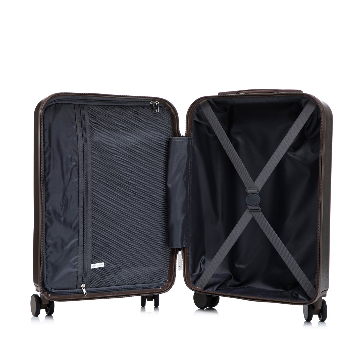 14' & 20' ABS Spinner Wheel Luggage Set with Cosmetic Case