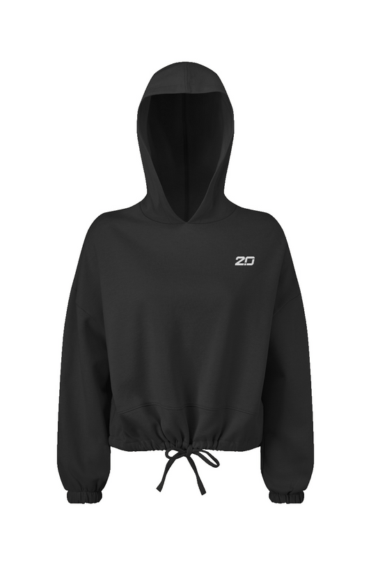 Cropped Oversize Hooded Sweatshirt