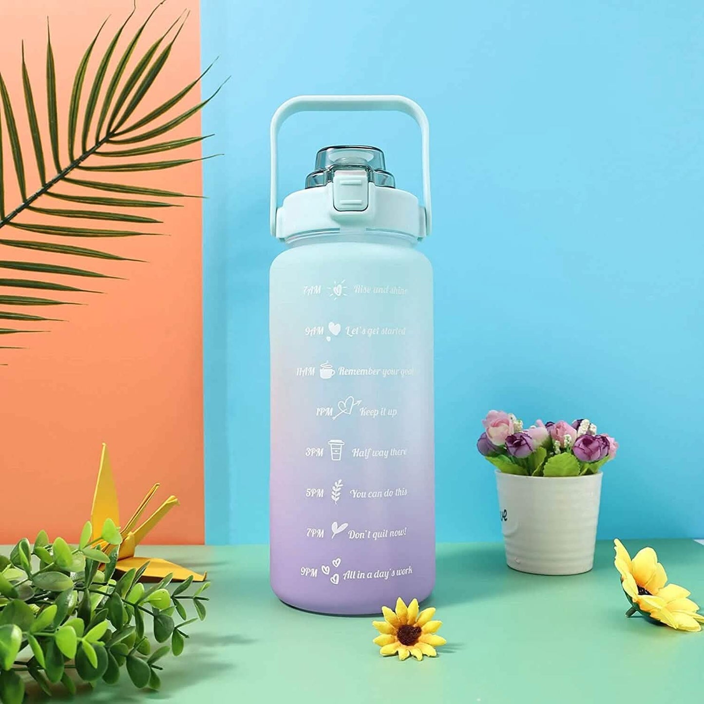 68 Oz Water Bottle with Time Marker