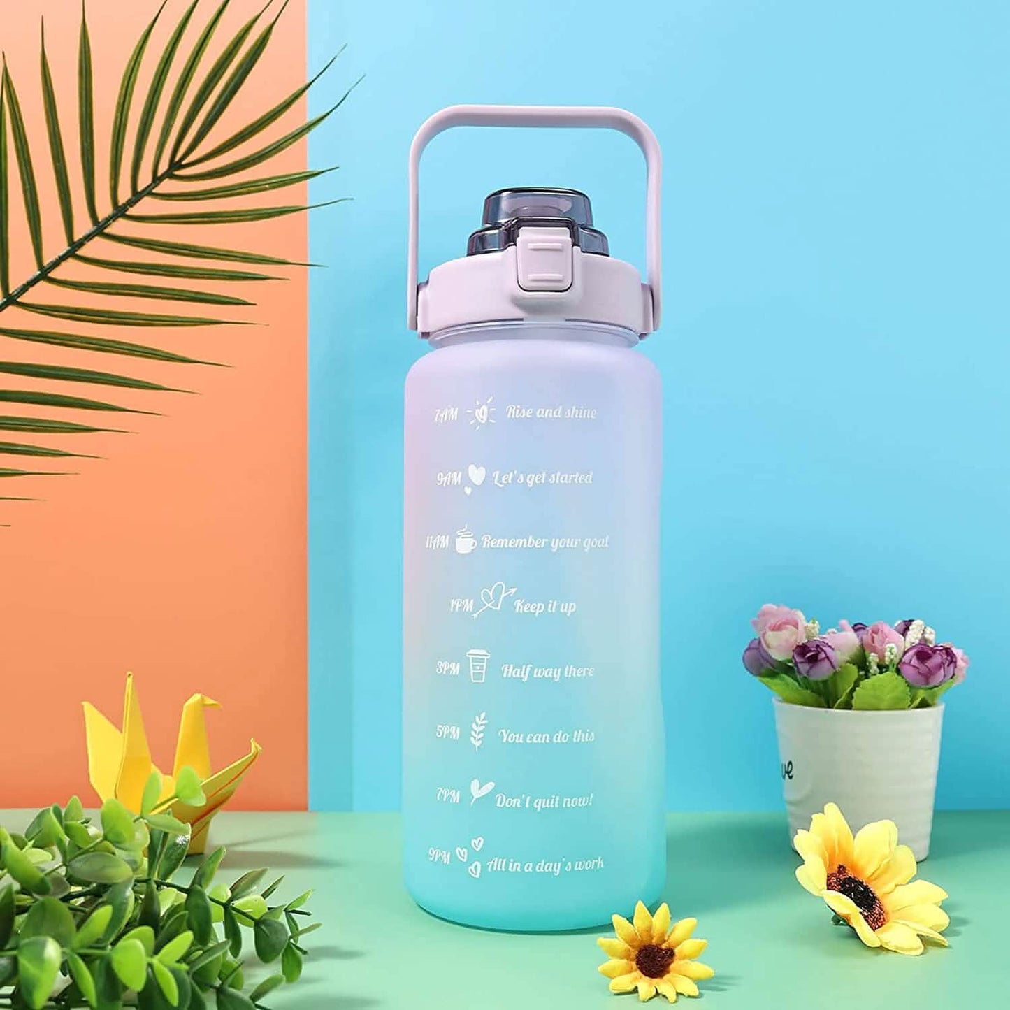 68 Oz Water Bottle with Time Marker