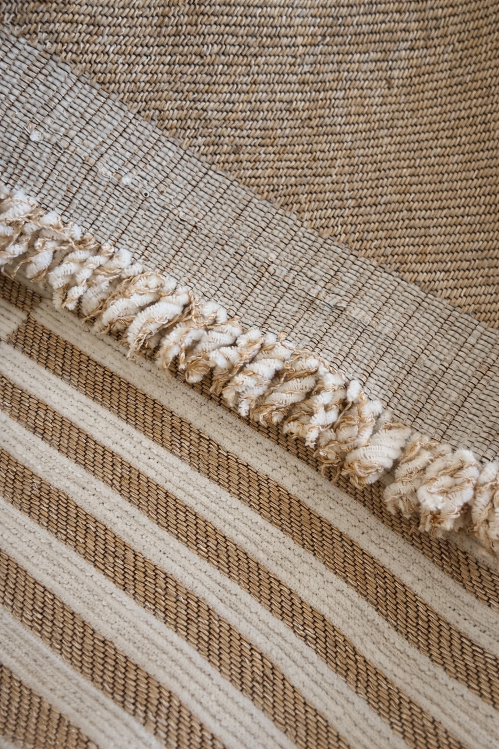 Zulu Throw Blanket – Neutral Textured Modern Throw for Sofa or Bed