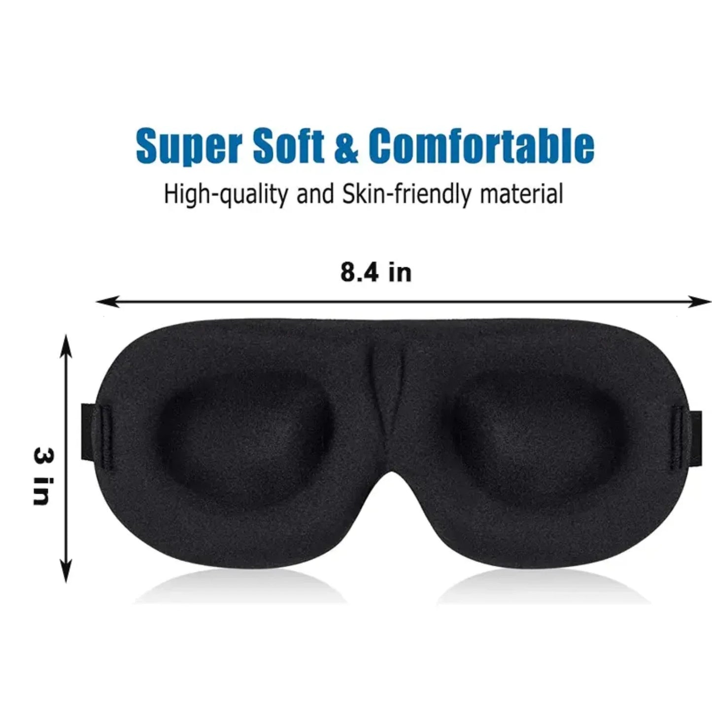 Ultimate Relaxation Deluxe Premium Ultra-Soft 3pcs Sleep Eye Mask Set - High-Quality Contoured Cup Blindfold for Restful Night,
