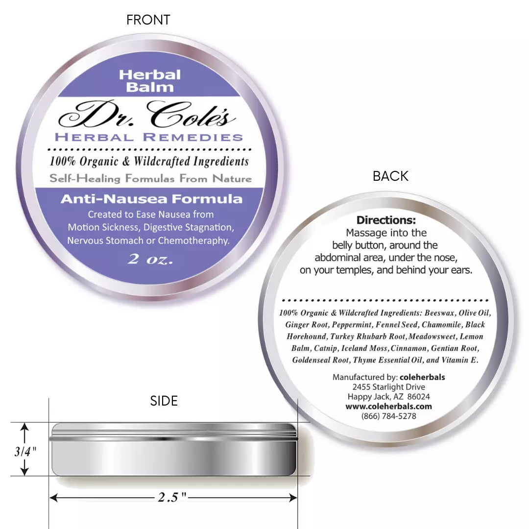 05 - Dr. Cole's Organic Anti-Nausea Herbal Balm