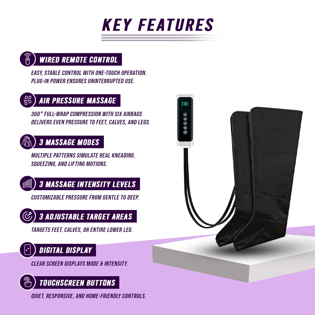 360° Air Compression Leg Massager for Foot & Calf