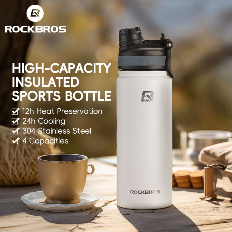 Stainless Steel Insulated Sports Water Bottle with Straw
