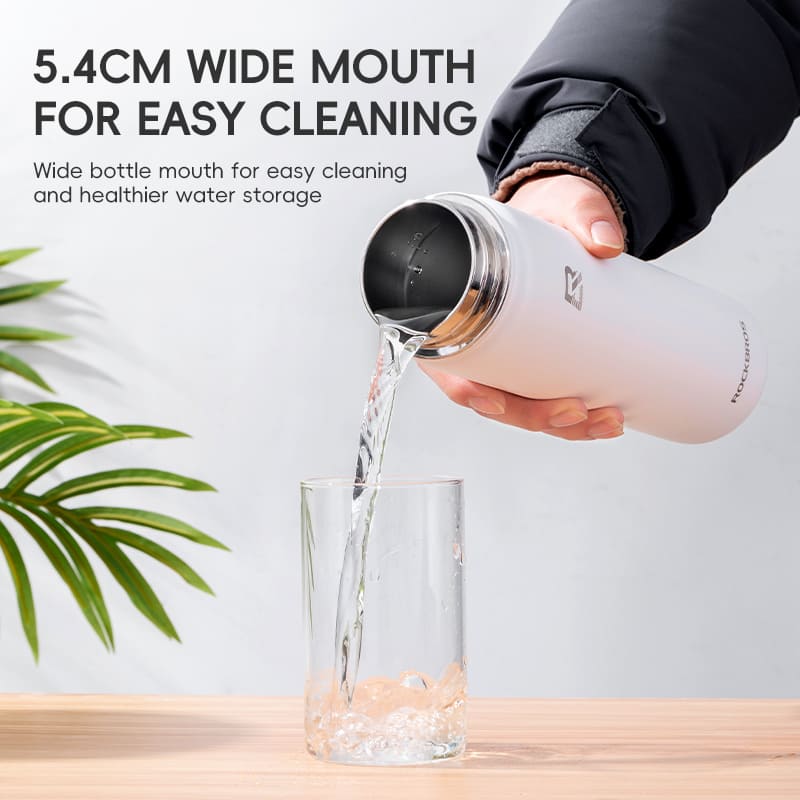 Stainless Steel Insulated Sports Water Bottle with Straw