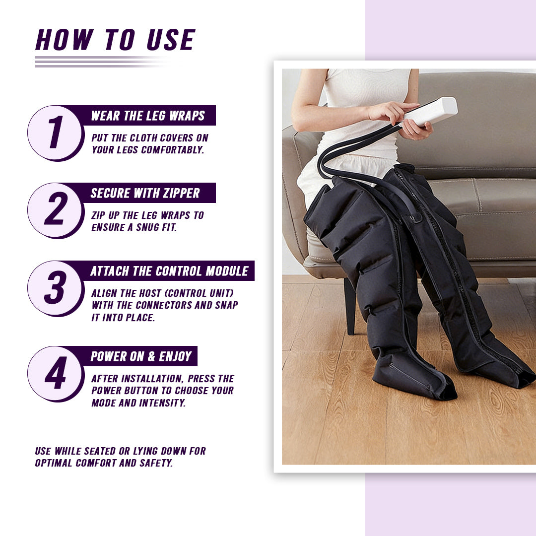 360° Air Compression Leg Massager for Foot & Calf